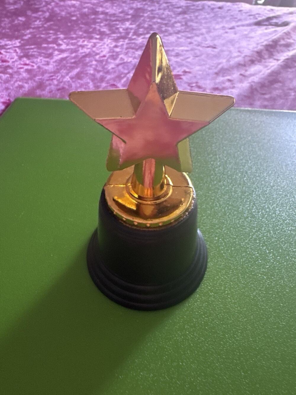 Gold Star Trophy Award Prize Sports Event Party